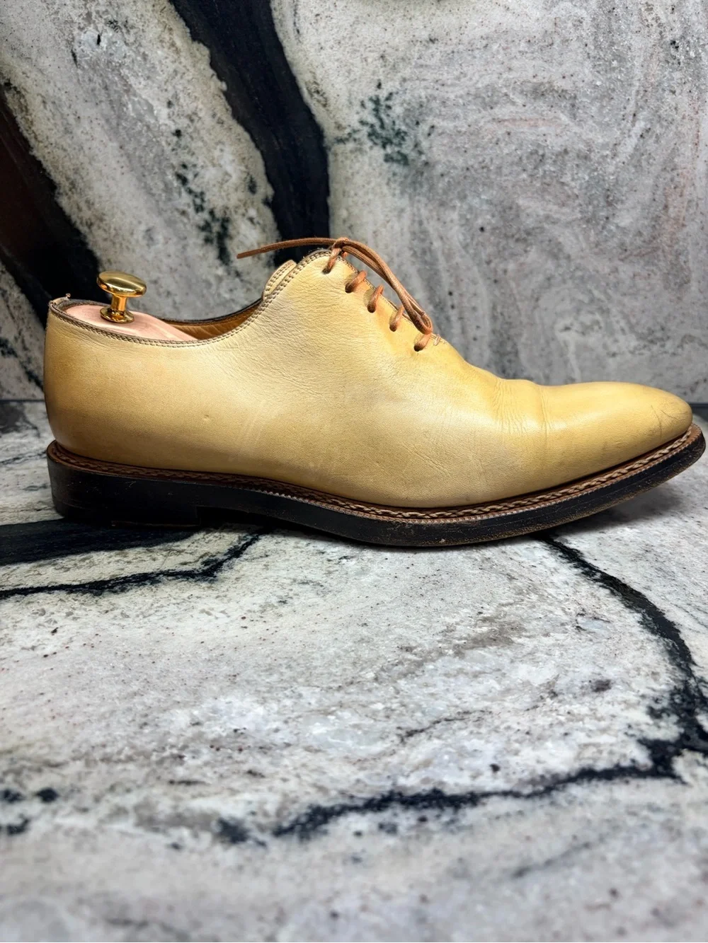 Stefano Branchini Wholecut Leather Oxford Shoes UK 9 US 10 Made Italy